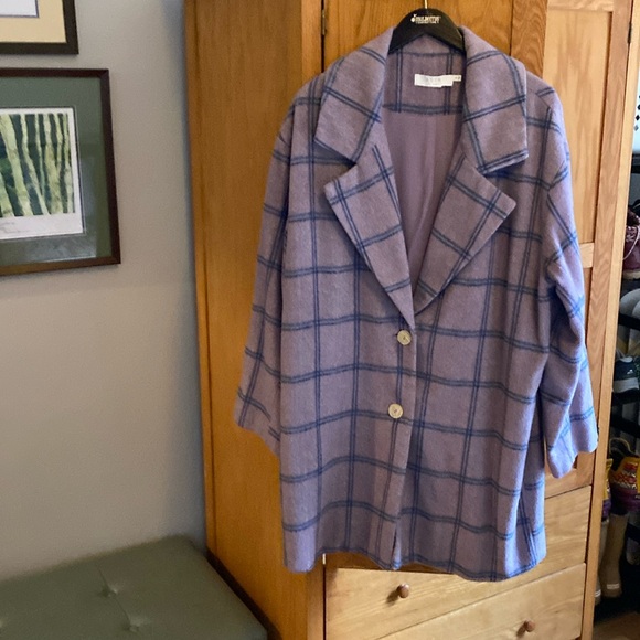 ASTR spring! Two button window pane plaid coat - Picture 3 of 11